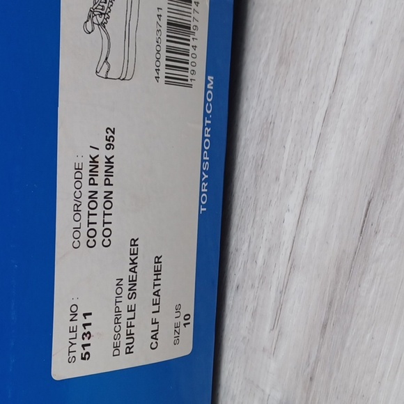 Tory Burch Sport Ruffle Sneaker Cotton Pink NIB - Picture 7 of 11